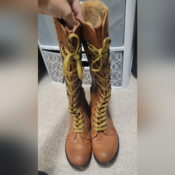 Patrizia Camel Brown Boots - Picture 3 of 4